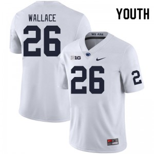 Youth Cam Wallace White Penn State Nittany Lions #26 College Football University Jersey 611229-873