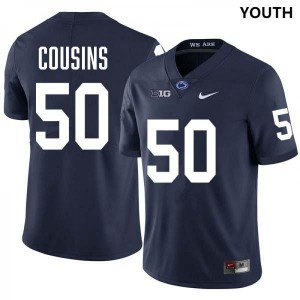 Youth Cooper Cousins Navy Penn State Nittany Lions #50 College Football Stitched Jersey 935613-684