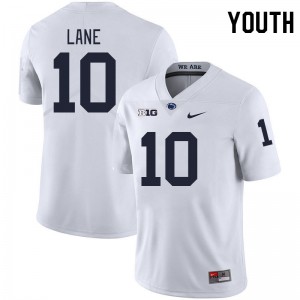 Youth Dejuan Lane White Penn State Nittany Lions #10 College Football Official Jersey 690389-990