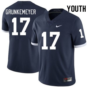 Youth Ethan Grunkemeyer Retro Penn State Nittany Lions #17 College Football University Jersey 486208-520