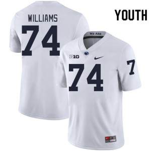 Youth J'ven Williams White Penn State Nittany Lions #74 College Football Official Jersey 736742-408