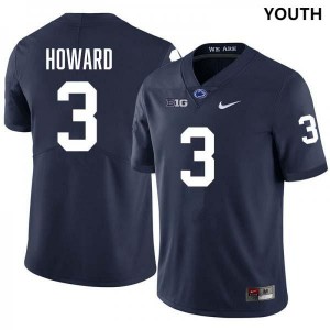 Youth Koby Howard Navy Penn State Nittany Lions #3 College Football Stitched Jersey 479879-741