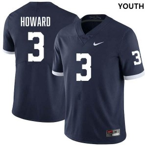 Youth Koby Howard Retro Navy Penn State Nittany Lions #3 College Football Stitched Jersey 599734-579