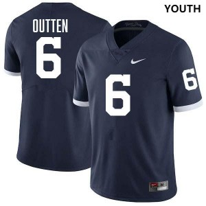 Youth Matt Outten Retro Navy Penn State Nittany Lions #6 College Football Stitched Jersey 840738-969