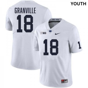 Youth Max Granville White Penn State Nittany Lions #18 College Football Stitched Jersey 244335-959