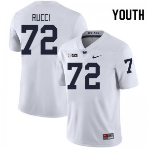 Youth Nolan Rucci White Penn State Nittany Lions #72 College Football 2024-25 Jersey 315085-364