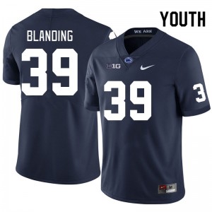 Youth Ty Blanding Navy Penn State Nittany Lions #39 College Football Embroidery Jersey 710051-220