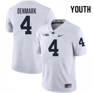Youth Tyseer Denmark White Penn State Nittany Lions #4 College Football Stitched Jersey 856504-928