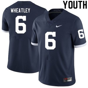 Youth Zakee Wheatley Retro Penn State Nittany Lions #6 College Football Player Jersey 454867-690