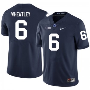 Men's Zakee Wheatley Navy Penn State Nittany Lions #6 College Football Game Jersey 804728-538