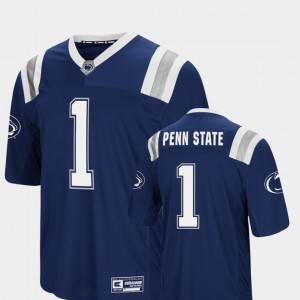 Men Navy Penn State Nittany Lions #1 Foos-Ball Football Authentic Jersey 812228-221