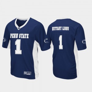 Men Navy Penn State Nittany Lions #1 Max Power Football Jersey 166364-929