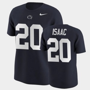 Men's Adisa Isaac Navy Penn State Nittany Lions #20 College Football Name & Number T-Shirt 942761-538