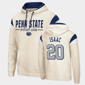 Men's Adisa Isaac Cream Penn State Nittany Lions #20 Fortress Pullover Hoodie 541969-448