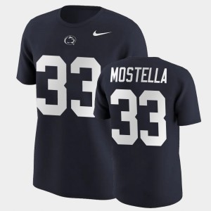 Men's Bryce Mostella Navy Penn State Nittany Lions #33 College Football Name & Number T-Shirt 875268-706