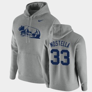 Men's Bryce Mostella Heathered Gray Penn State Nittany Lions #33 Vintage School Logo Pullover Hoodie 926685-650