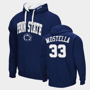Men's Bryce Mostella Navy Penn State Nittany Lions #33 Arch & Logo 2.0 Pullover Hoodie 780016-521