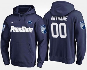 Men Custom Navy Penn State Nittany Lions #00 Name and Number Hoodie 731607-660