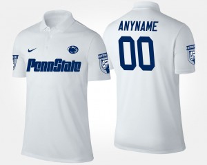 Men's Custom White Penn State Nittany Lions #00 Name and Number Polo 349433-545