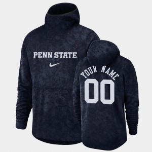 Men Custom Navy Penn State Nittany Lions #00 Basketball Spotlight Pullover Team Logo Hoodie 288052-296