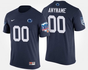 Mens Custom Navy Penn State Nittany Lions #00 Bowl Game Fiesta Bowl Name and Number T-Shirt 781623-899