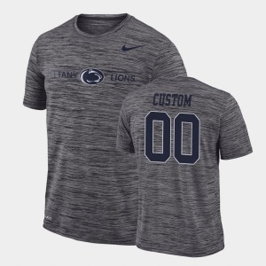 Men's Custom Gray Penn State Nittany Lions #00 GFX Velocity Sideline Legend Performance T-Shirt 342507-935