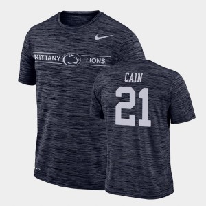 Mens Noah Cain Navy Penn State Nittany Lions #21 GFX Velocity Sideline Legend Performance T-Shirt 740194-269