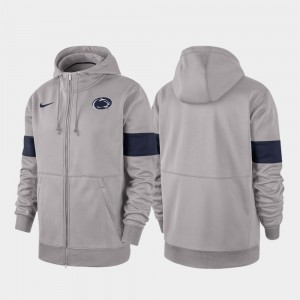 Men's Gray Penn State Nittany Lions 2019 Sideline Therma-FIT Performance Full-Zip Hoodie 296185-993