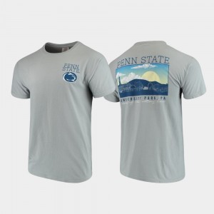 Mens Gray Penn State Nittany Lions Campus Scenery Comfort Colors T-Shirt 866247-368
