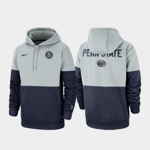 Men's Gray Navy Penn State Nittany Lions Rivalry Therma Performance Pullover Hoodie 597825-448