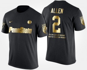 Mens Marcus Allen Black Penn State Nittany Lions #2 Gold Limited Short Sleeve With Message T-Shirt 111578-863