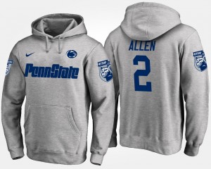 Men's Marcus Allen Gray Penn State Nittany Lions #2 Name and Number Hoodie 495510-653