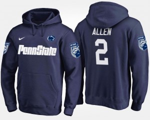 Men Marcus Allen Navy Penn State Nittany Lions #2 Name and Number Hoodie 156407-435
