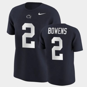 Men Micah Bowens Navy Penn State Nittany Lions #2 College Football Name & Number T-Shirt 764517-867