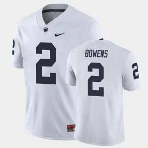 Mens Micah Bowens White Penn State Nittany Lions #2 College Football Game Jersey 173465-674