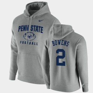 Mens Micah Bowens Gray Penn State Nittany Lions #2 Oopty Oop Football Pullover Hoodie 974086-882