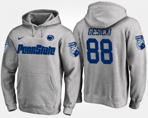Mens Mike Gesicki Gray Penn State Nittany Lions #88 Name and Number Hoodie 360350-312