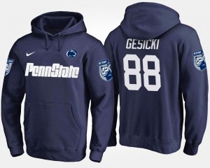 Mens Mike Gesicki Navy Penn State Nittany Lions #88 Name and Number Hoodie 368891-429