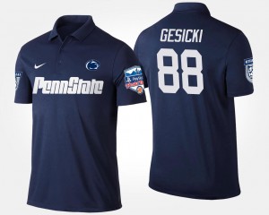 Men Mike Gesicki Navy Penn State Nittany Lions #88 Bowl Game Fiesta Bowl Name and Number Polo 874015-912