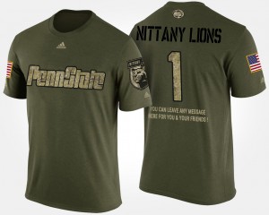 Mens Camo Penn State Nittany Lions #1 Military No.1 Short Sleeve With Message T-Shirt 585523-874
