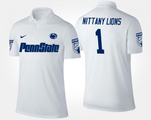 Men's White Penn State Nittany Lions #1 Name and Number No.1 Short Sleeve Polo 589497-133