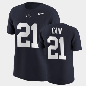 Mens Noah Cain Navy Penn State Nittany Lions #21 College Football Name & Number T-Shirt 624290-672