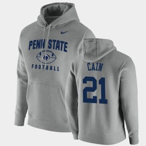 Mens Noah Cain Gray Penn State Nittany Lions #21 Oopty Oop Football Pullover Hoodie 557869-866