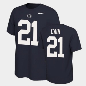 Men's Noah Cain Navy Penn State Nittany Lions #21 Name and Number Name & Number Retro T-Shirt 997487-229
