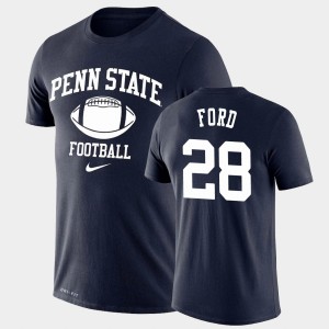 Men's Devyn Ford Navy Penn State Nittany Lions #28 Retro Football Lockup Legend Performance T-Shirt 652236-904