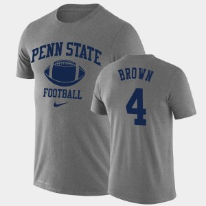 Mens Journey Brown Heathered Gray Penn State Nittany Lions #4 Retro Football Lockup Legend Performance T-Shirt 433930-825