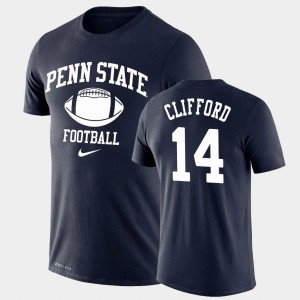 Mens Sean Clifford Navy Penn State Nittany Lions #14 Retro Football Lockup Legend Performance T-Shirt 953874-723
