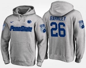 Men's Saquon Barkley Gray Penn State Nittany Lions #26 Name and Number Hoodie 198942-976