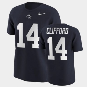 Men's Sean Clifford Navy Penn State Nittany Lions #14 College Football Name & Number T-Shirt 899492-884