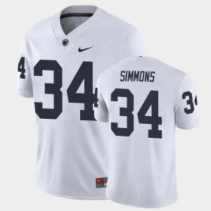 Mens Shane Simmons White Penn State Nittany Lions #34 College Football Game Jersey 922553-492